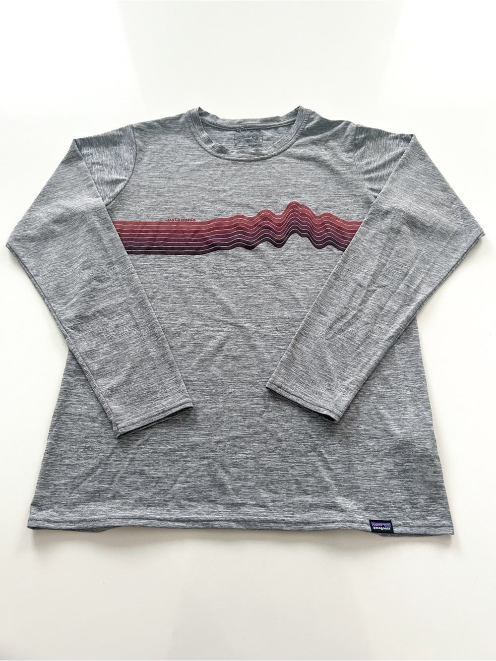 Patagonia Capilene Cool Daily Graphic Long Sleeve Shirt Gray Womens Small - Picture 9 of 15